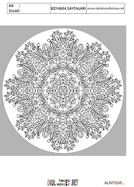 Mandala boyama sayfaları